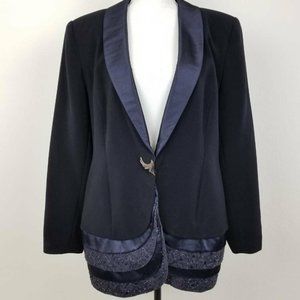 Donna Vinci Couture Jacket Blazer Blue 16